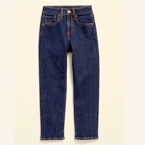 NWT Girls size 14 OG Straight High Rise Crinkly Fern Indigo Blue Jeans Tomboy